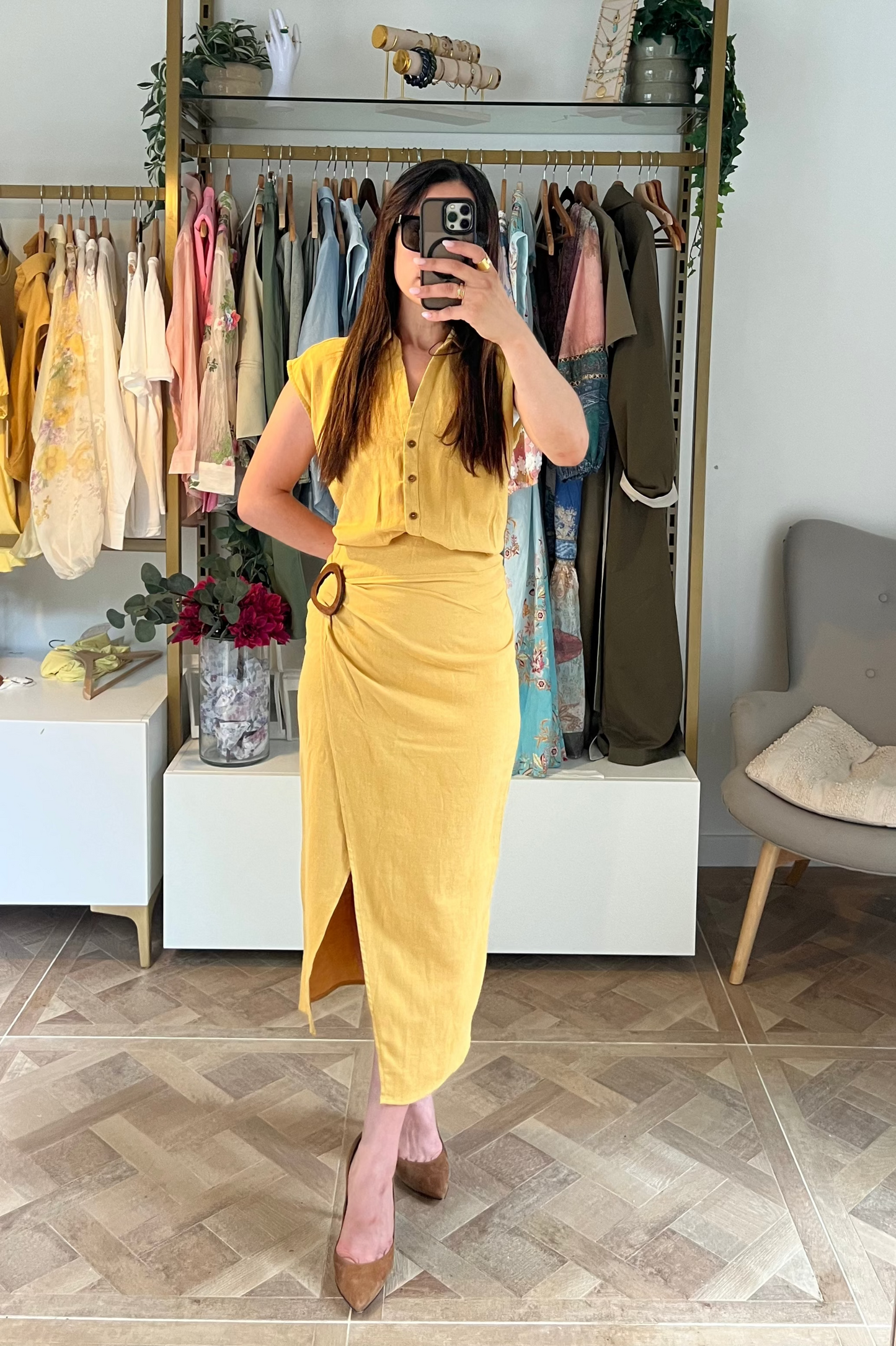 Ensemble jaune jupe & top