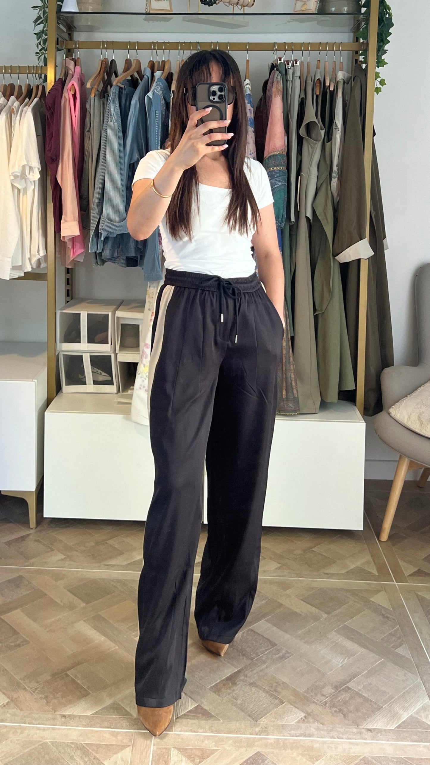 Pantalon fluide taille haute
