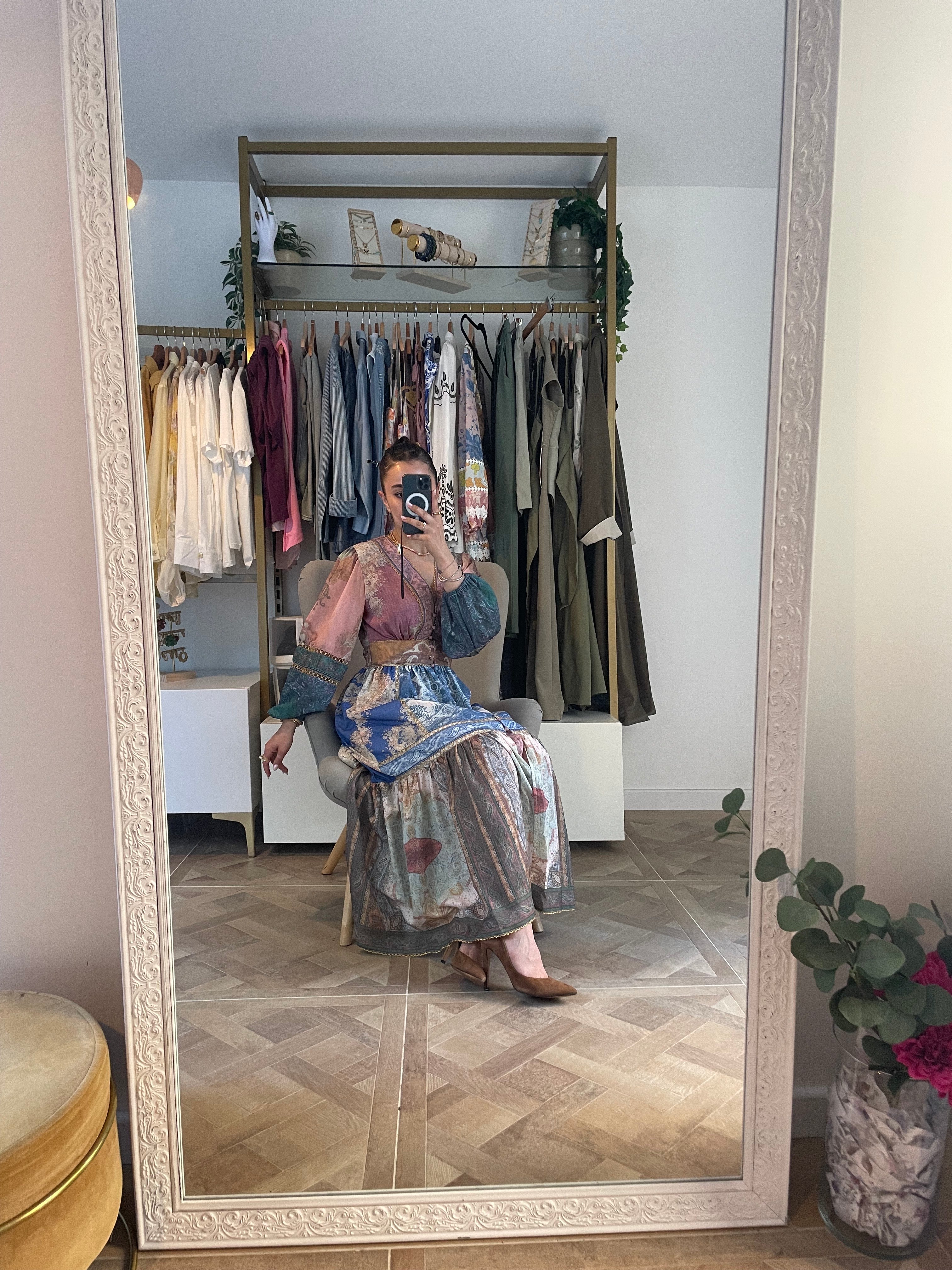 Robe longue bohème "Oasis Andalouse"