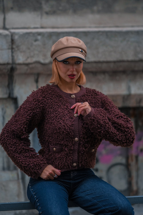 Cardigan "Grenat Urbain"