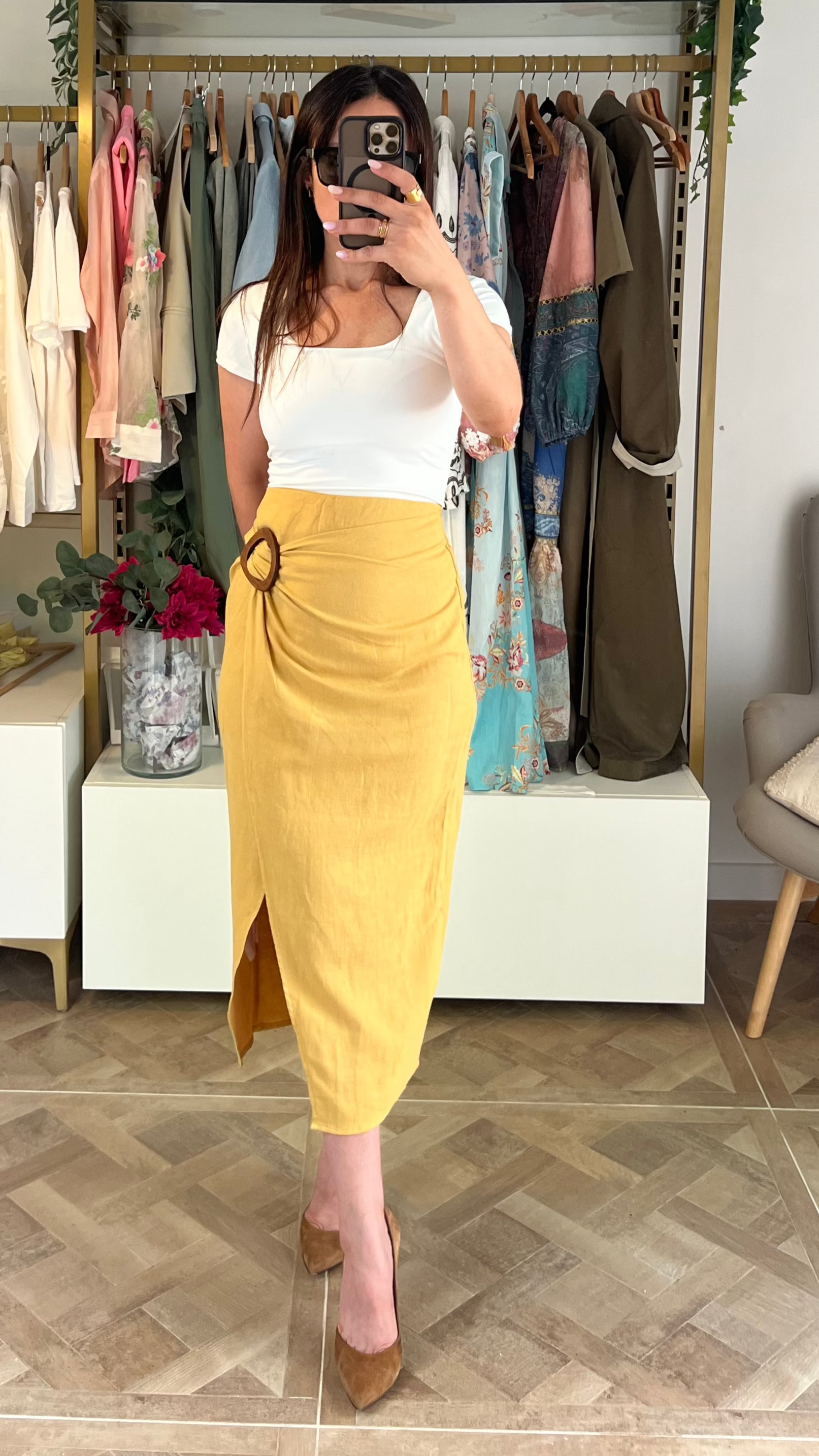 Yellow skirt &amp; top set