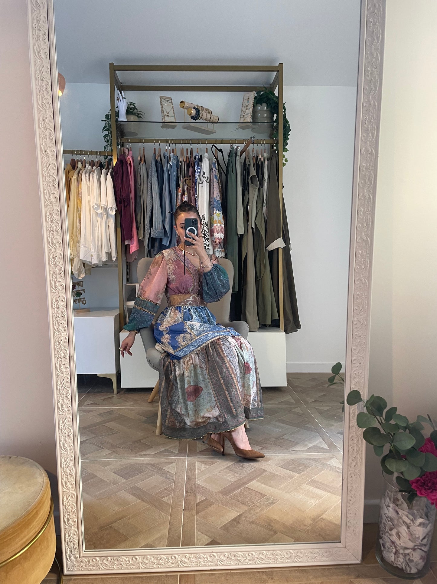Robe longue bohème "Oasis Andalouse"