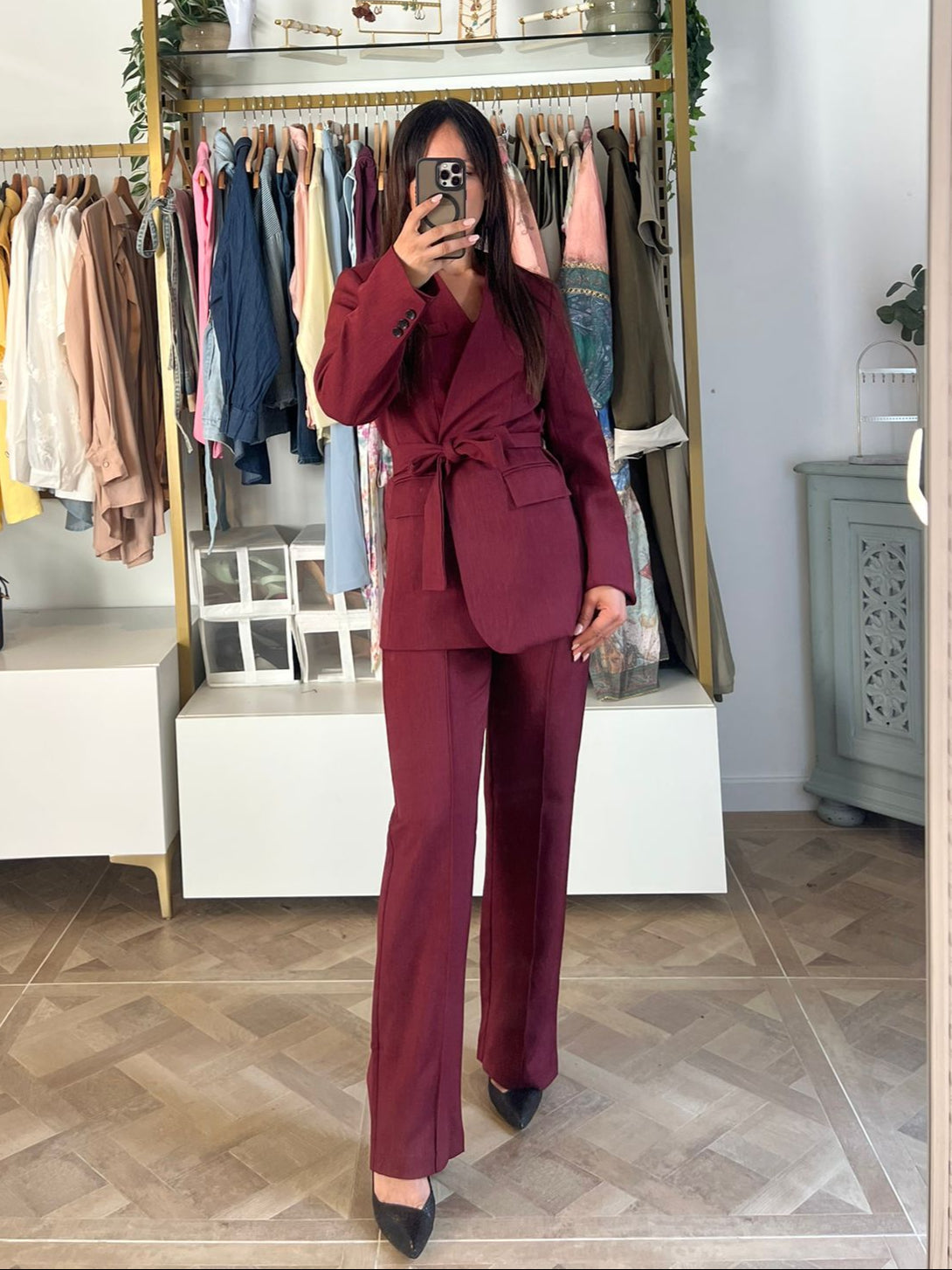 tailleur ceinturé